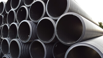 Perforated land drainage pipes