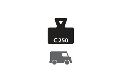 C250 – slow moving cars and vans such as in car parks.
