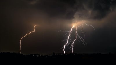 lightning storm rainwater
