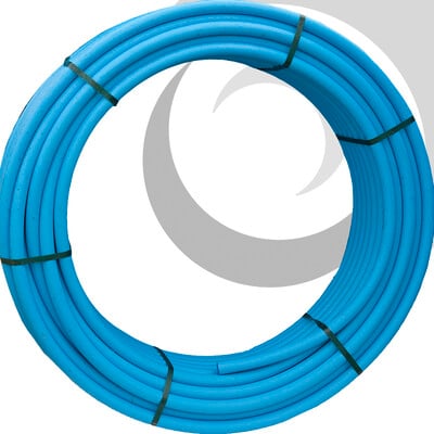 MDPE Water Pipe: 50mm x100m Coil; BLUE 12.5 bar/ PE80/ SDR11
