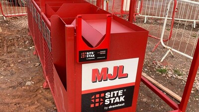 SiteStak Workstation for MJL Contractors on a building site