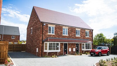 new build house on a housing estate in the UK