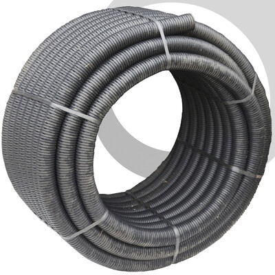 PERFORATED Land Drain: 100mm x 100m Coil; BLACK