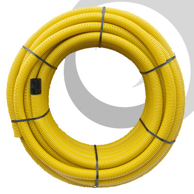 PERFORATED Gas Duct: 100mm x 50m Coil; YELLOW