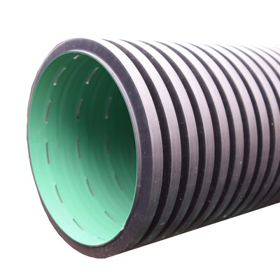 225mm PERFORATED BBA Twinwall Plain End Pipe x6m