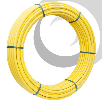 MDPE GAS Pipe: 25mm x 100m Coil; YELLOW PE80/ SDR11