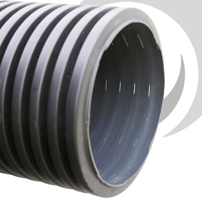 375mm Perforated Twinwall Pipe Plain End x6m