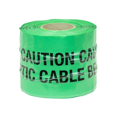 Detectable U/G Warning Tape - Fibre Optic (x100m) Green