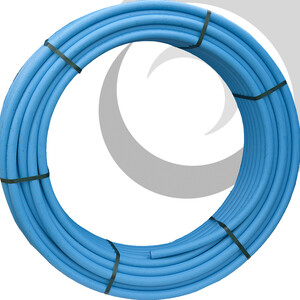MDPE Water Pipe: 50mm x25m Coil; BLUE 12.5 bar/ PE80/ SDR11