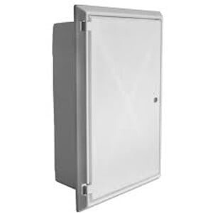 Recessed Flush Electric Meter Box; White