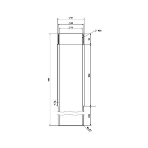 Frost ABS spigot adaptor BSP3 to 82mm plastic, extends 400mm