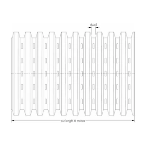 150mm ID/ 172mm OD BBA Twinwall Plain Ended Pipe x6m