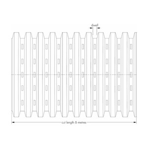 300mm PERFORATED BBA Twinwall Plain End Pipe x6m