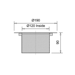 Frost Filter basket for heavy duty adjustable floor drain assemblies