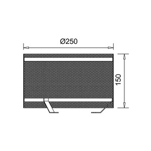 Frost Gravel guard stainless steel 150mm high