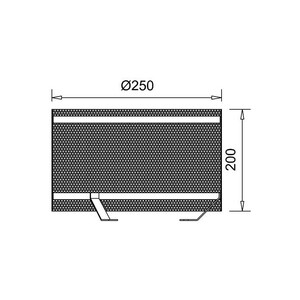 Frost Gravel guard stainless steel 200mm high