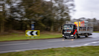 Drainfast DAF truck on the road