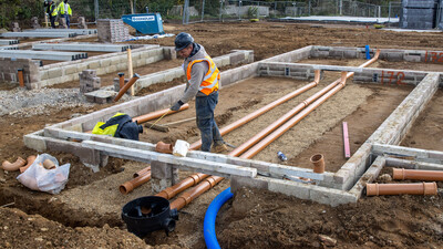 house plot drainage installation uk