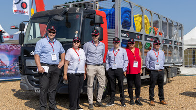 Drainfast Team at PlantWorx 2023 show with truck in the background