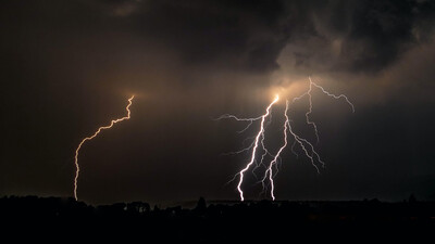 lightning storm rainwater