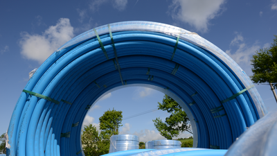 water pipe coil pressure blue