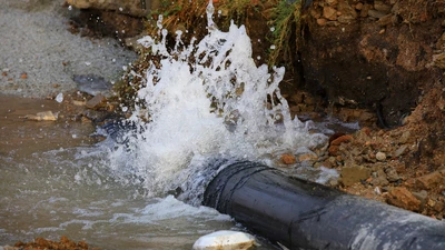 burst water pipe