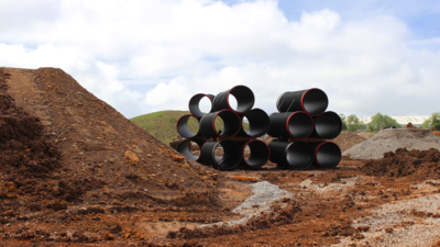 aquaspira large diameter drainage pipes onsite