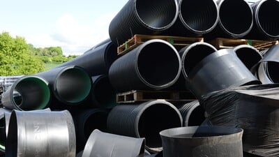 Black Twinwall Ducting Pipes
