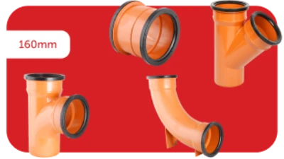 160mm underground drainage pipe fittings