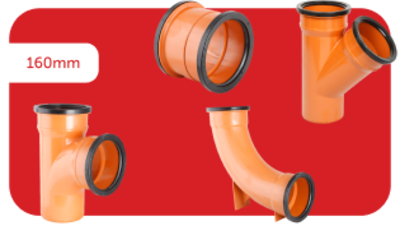 160mm underground drainage pipe fittings