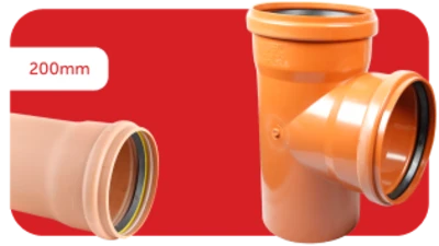 200mm underground pipes fittings
