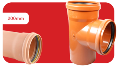 200mm underground pipes fittings