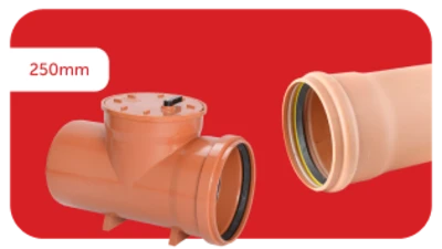 250mm underground sewer pipe fittings