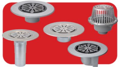 cold roof rainwater drain outlets