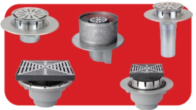 inverted roof rainwater drain outlets