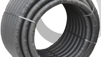 PERFORATED Land Drain: 100mm x 100m Coil; BLACK