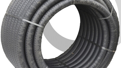 PERFORATED Land Drain: 80mm x 50m Coil; BLACK