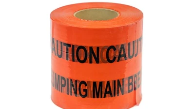 Detectable U/G Warning Tape - Sewer Pumping Main (x100m) Red
