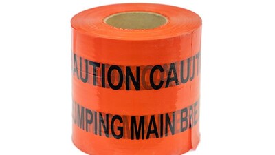 Detectable U/G Warning Tape - Sewer Pumping Main (x100m) Red