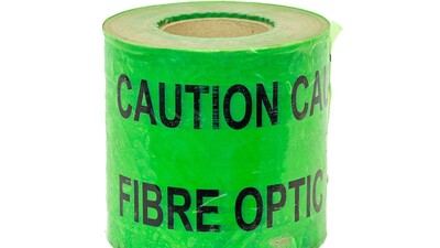 Underground Warning Tape - FIBRE OPTIC (x365m) - GREEN