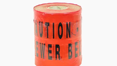 Underground Warning Tape - SEWER PIPE (x365m) - RED