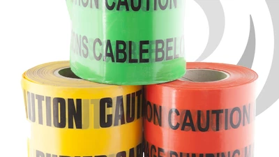 Underground Warning Tape - Storm Drain (x365m) Green