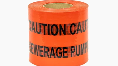 Underground Warning Tape - Sewage Pumping Main (x365m) - Red