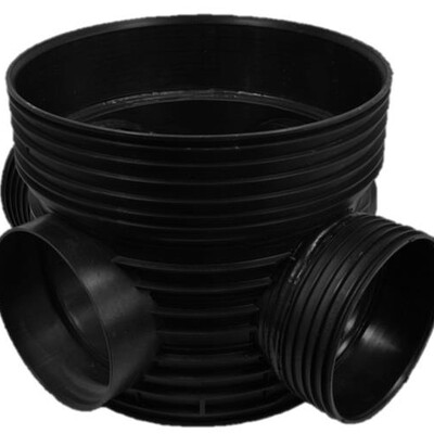 600mm Vision 600 Chamber Base Swept Cross 250mm pipework