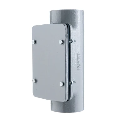 100mm Halifax HD Rectangular Access Pipe; Grey