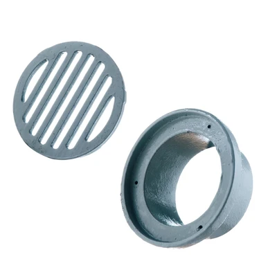 100mm Halifax HD Bellmouth Gully Inlet with Secured Grate; Grey