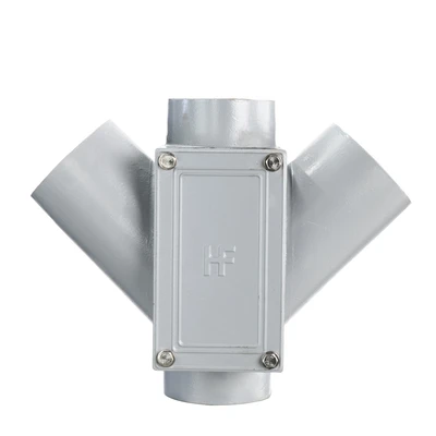 100x100mm Halifax HD Rectangular Inspection Chamber - 2 x 45deg branch