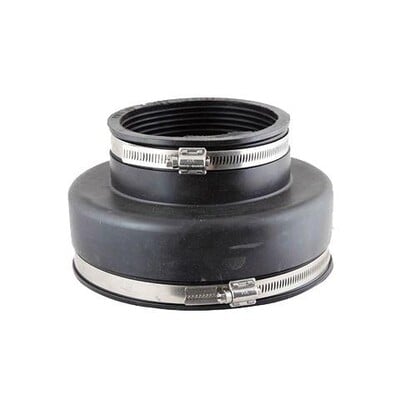 6" Clay/110mm Plastic, 170-192mm - 110-122mm Flexible Adaptor Coupling