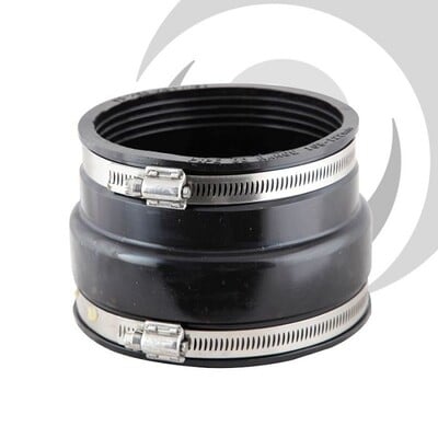 4" Clay/Plastic, 121-137mm - 110-122mm Flexible Adaptor Coupling