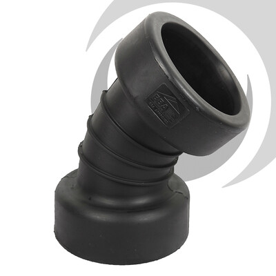 150mm ID Twinwall Drain Bend D/Socket 45 deg Short Radius, inc. seals